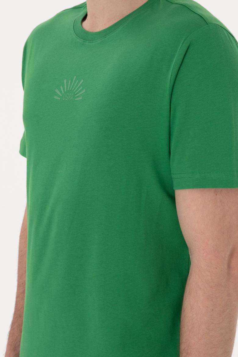 Erkek Regular Fit Bisiklet Yaka Yeşil Tişört - 50300268019