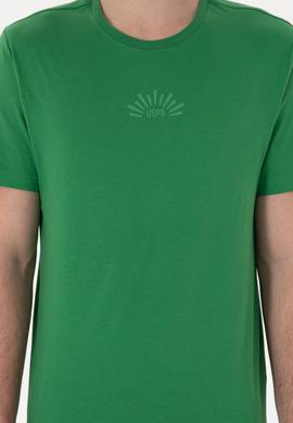 Erkek Regular Fit Bisiklet Yaka Yeşil Tişört - 50300268019