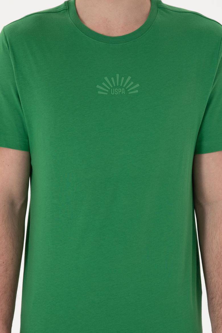 Erkek Regular Fit Bisiklet Yaka Yeşil Tişört - 50300268019