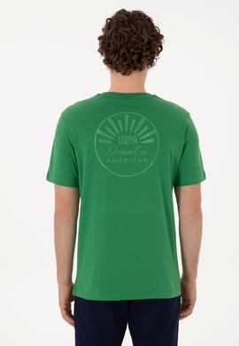 Erkek Regular Fit Bisiklet Yaka Yeşil Tişört - 50300268019