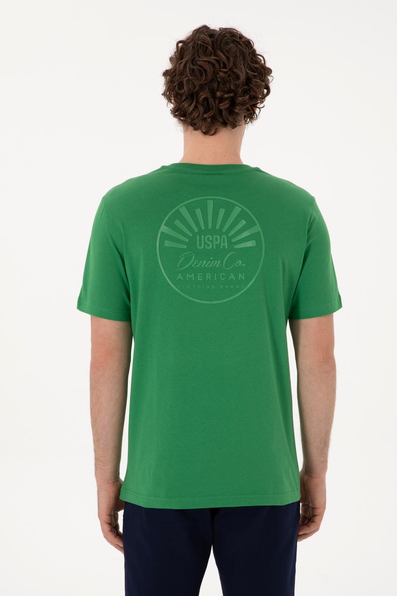 Erkek Regular Fit Bisiklet Yaka Yeşil Tişört - 50300268019