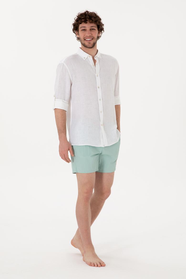 Erkek Su Yeşili Deniz Şortu