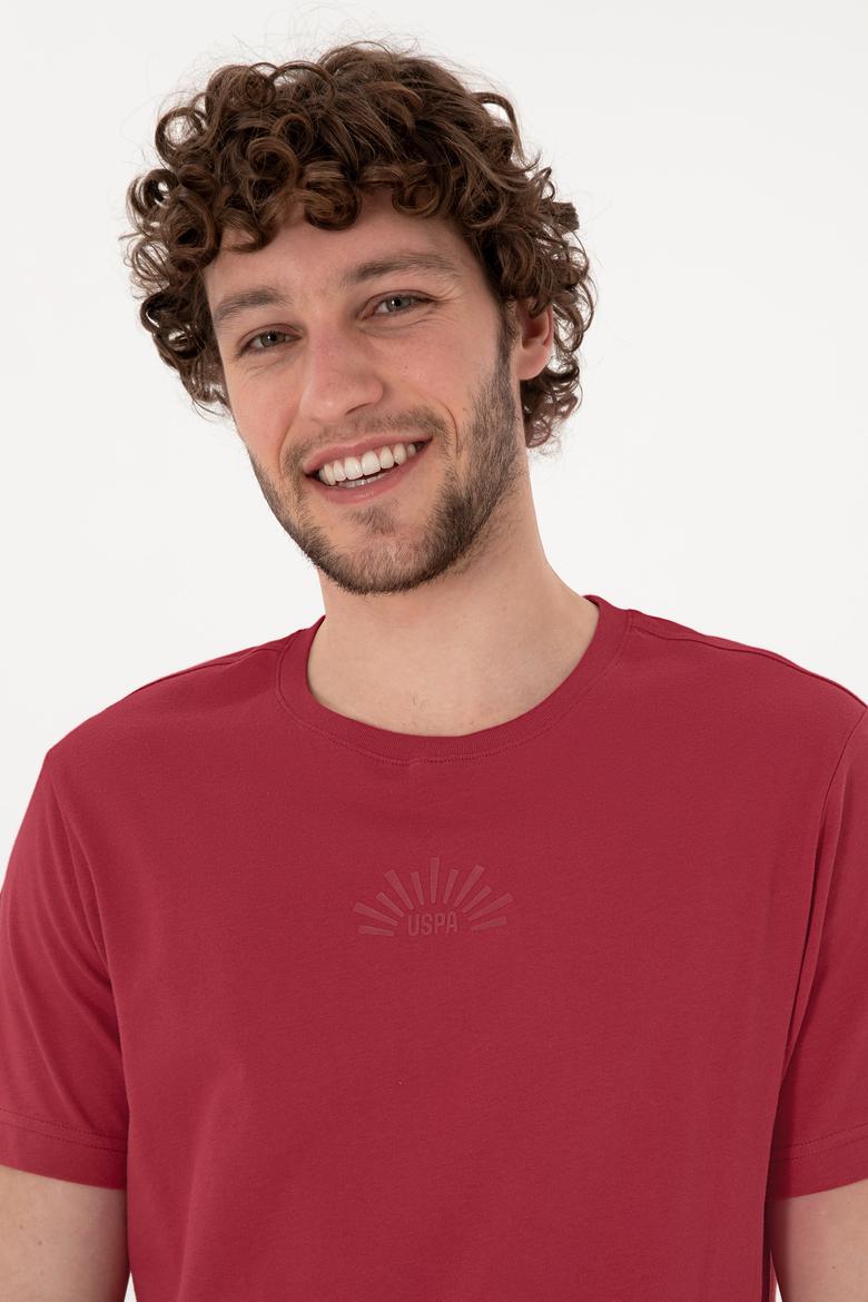 Erkek Regular Fit Bisiklet Yaka Vişne Tişört - 50300268031