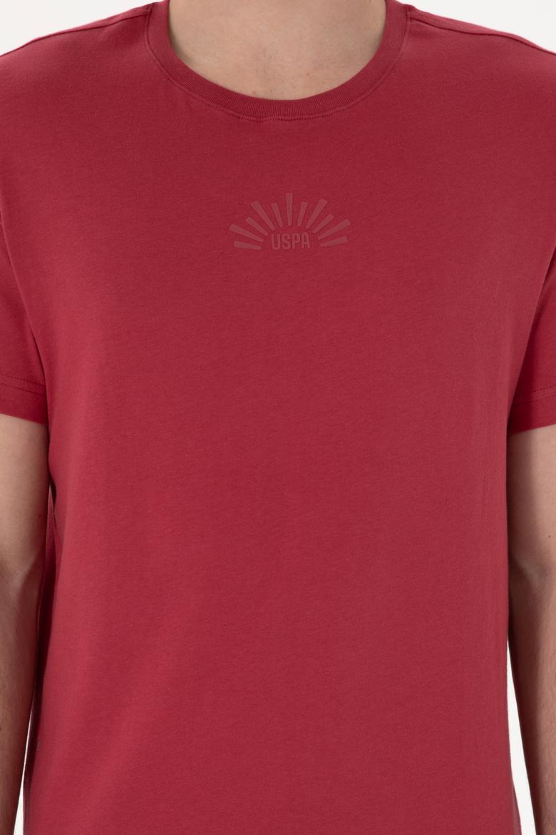 Erkek Regular Fit Bisiklet Yaka Vişne Tişört - 50300268031