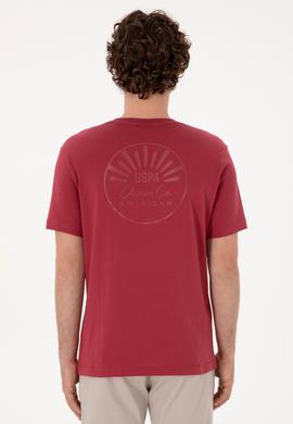 Erkek Regular Fit Bisiklet Yaka Vişne Tişört - 50300268031