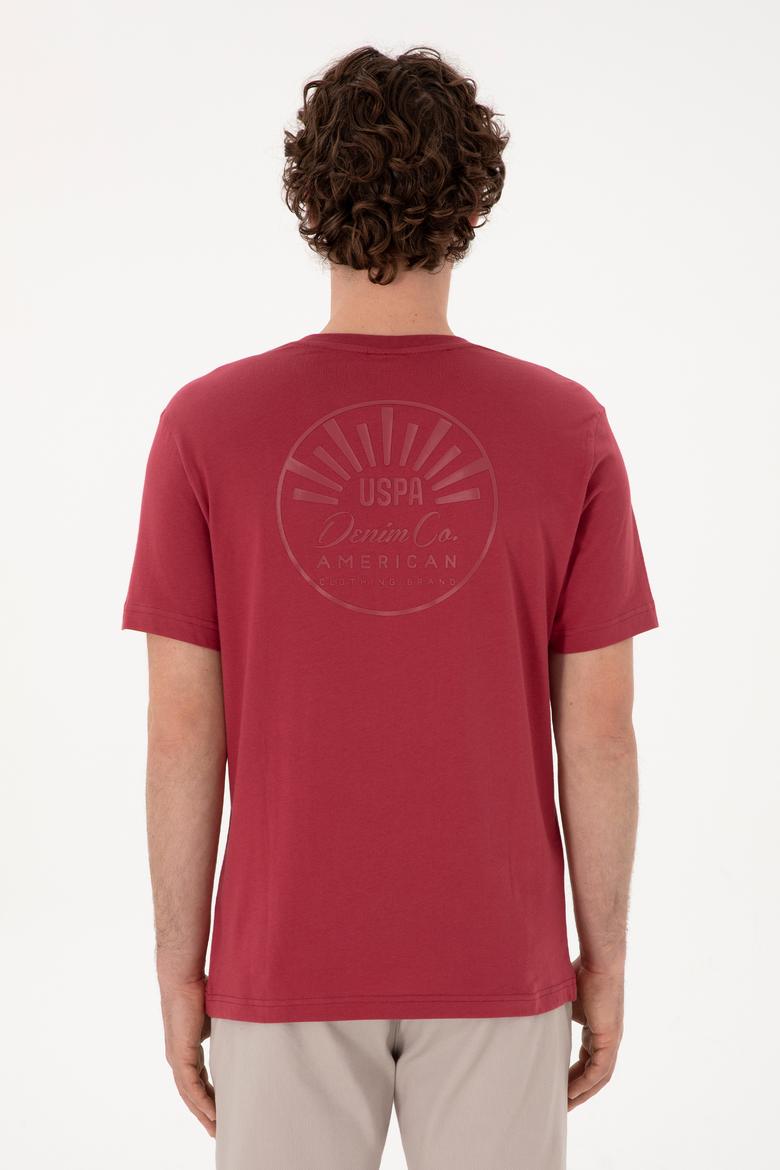 Erkek Regular Fit Bisiklet Yaka Vişne Tişört - 50300268031