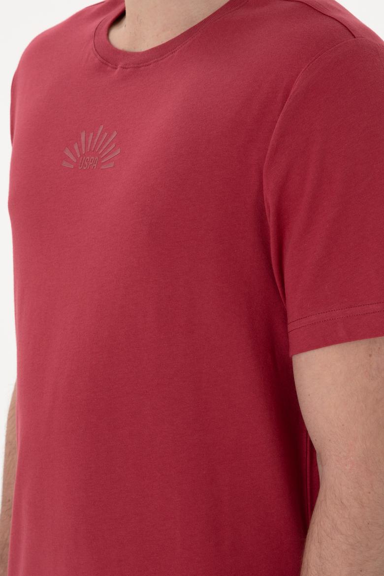 Erkek Regular Fit Bisiklet Yaka Vişne Tişört - 50300268031