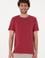 Erkek Regular Fit Bisiklet Yaka Vişne Tişört