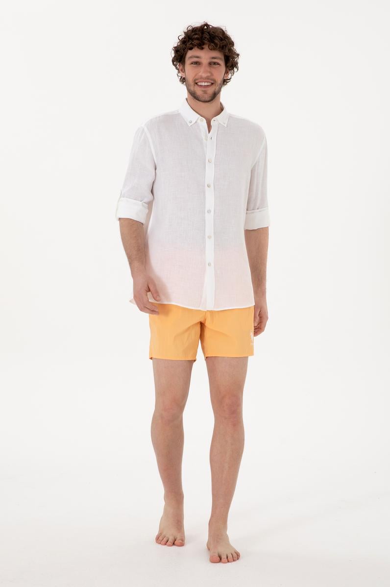 Erkek Turuncu Deniz Şortu