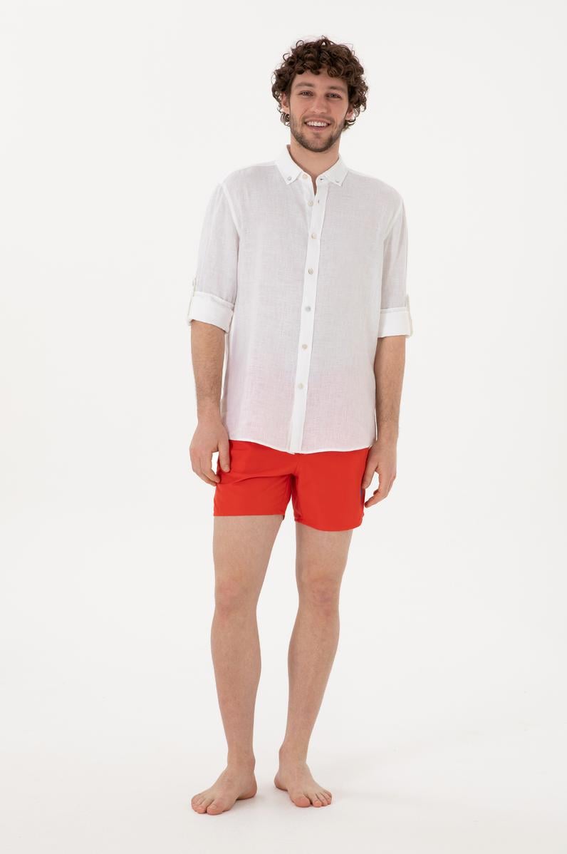 Erkek Kırmızı Deniz Şortu