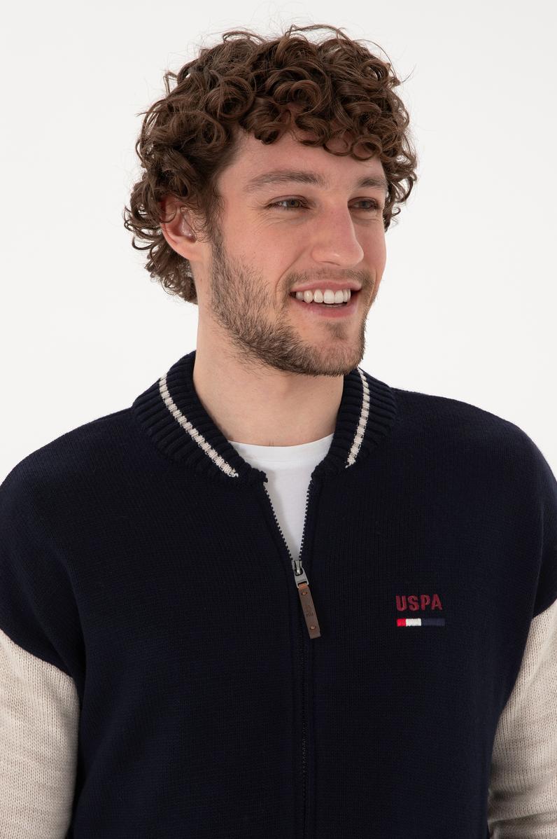 Erkek Lacivert Triko Hırka