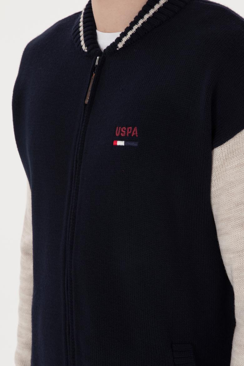 Erkek Lacivert Triko Hırka - 50293128009