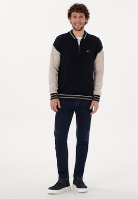 Erkek Lacivert Triko Hırka - 50293128009