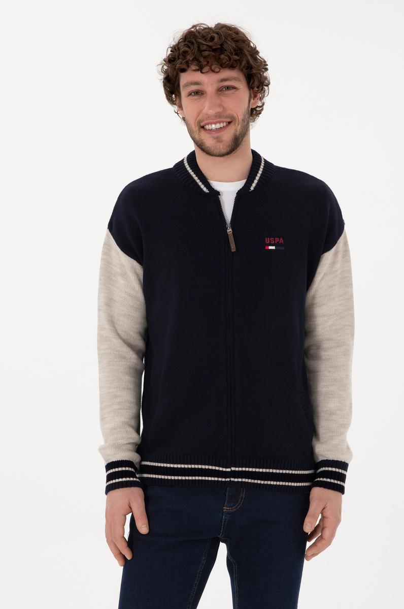 Erkek Lacivert Triko Hırka