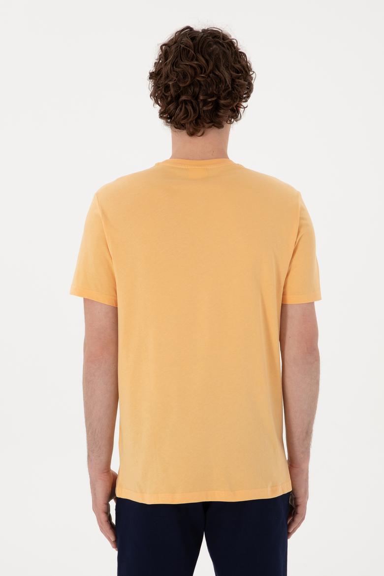 Erkek Regular Fit Bisiklet Yaka Kavun Basic Tişört - 50297988206