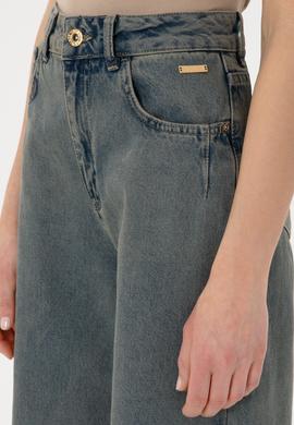 Kadın Yeşil Loose Fit Jean Pantolon - 50304335003