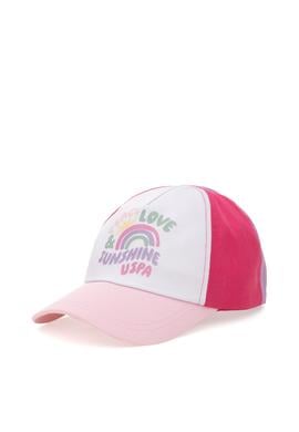 Kız Çocuk Pembe Renkli Kabartma Baskılı Şapka - 50304666003