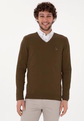 Erkek Haki Basic Kazak - 50288885069