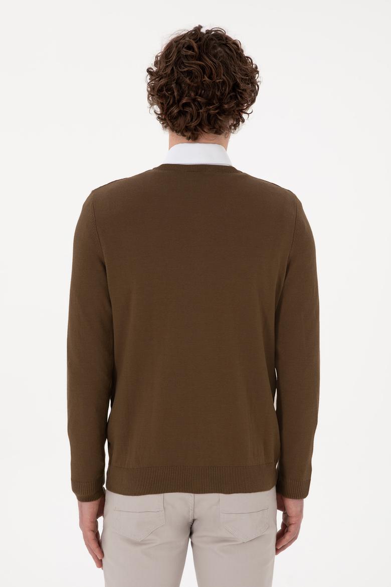 Erkek Haki Basic Kazak - 50288885069