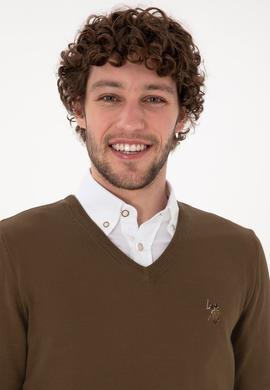 Erkek Haki Basic Kazak - 50288885069