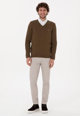 Erkek Haki Basic Kazak - 50288885069