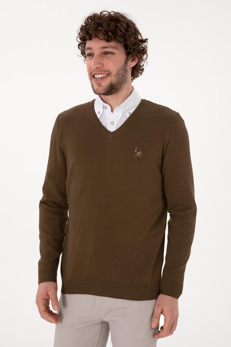 Erkek Haki Basic Kazak - 50288885069