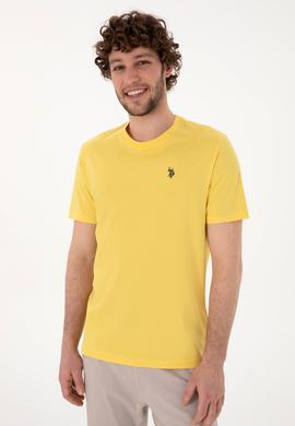 Erkek Sarı Basic Tişört - 50281948079