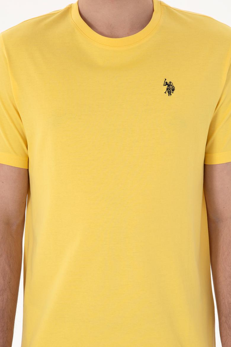 Erkek Sarı Basic Tişört - 50281948079