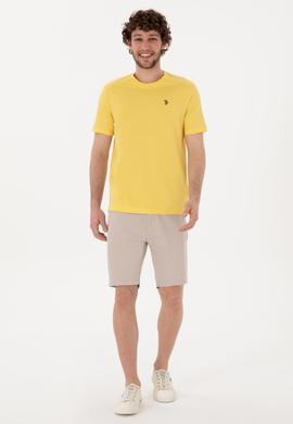 Erkek Sarı Basic Tişört - 50281948079
