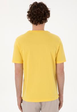 Erkek Sarı Basic Tişört - 50281948079