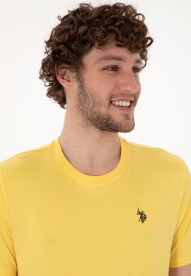 Erkek Sarı Basic Tişört - 50281948079