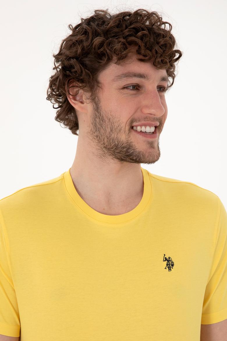 Erkek Sarı Basic Tişört - 50281948079