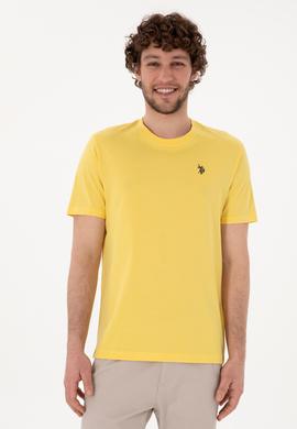 Erkek Sarı Basic Tişört - 50281948079