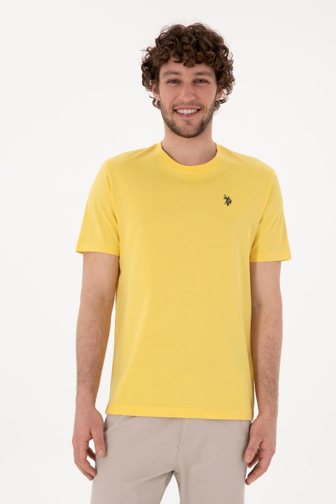 Erkek Sarı Basic Tişört