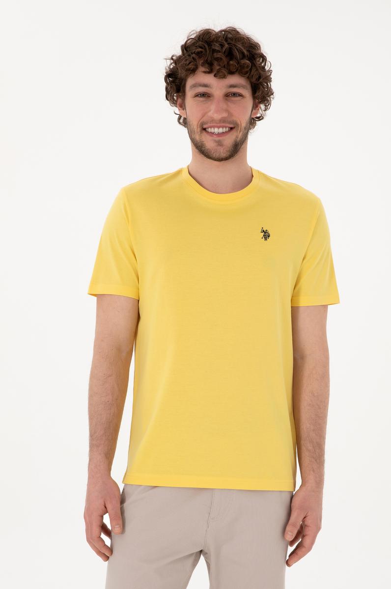 Erkek Sarı Basic Tişört