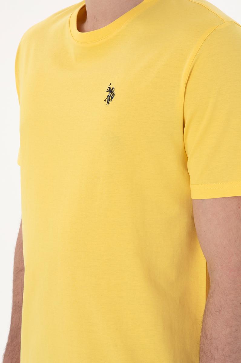 Erkek Sarı Basic Tişört