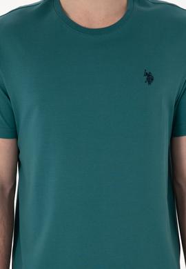 Erkek Koyu Yeşil Basic Tişört - 50281948050