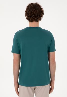 Erkek Koyu Yeşil Basic Tişört - 50281948050
