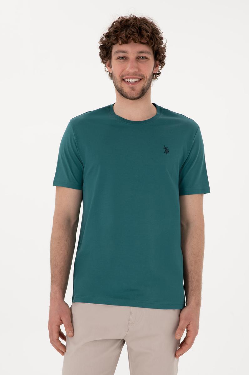 Erkek Koyu Yeşil Basic Tişört