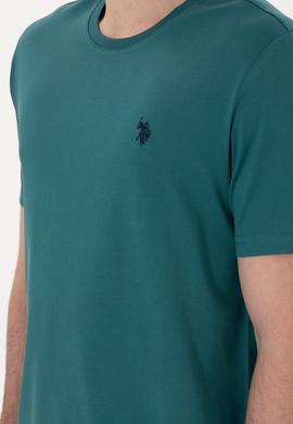 Erkek Koyu Yeşil Basic Tişört - 50281948050