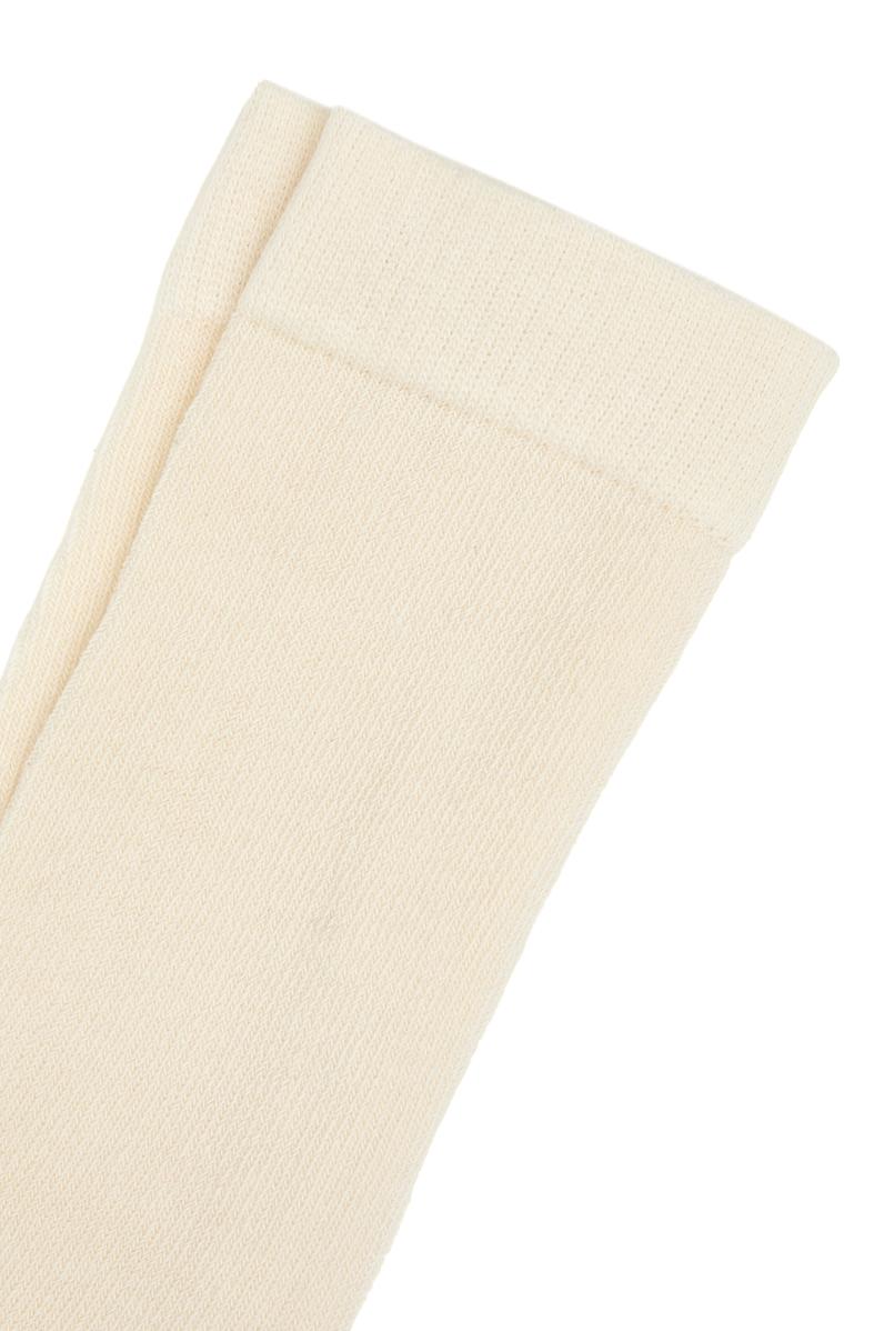 Kız Çocuk Ekru Zincir Örgü Dokulu Külotlu Çorap