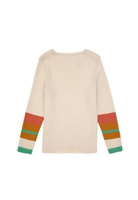 Kız Çocuk Krem Bisiklet Yaka Kazak - 50297224006