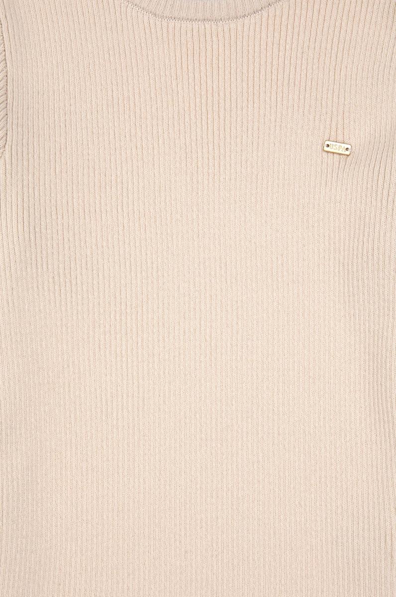 Kız Çocuk Krem Bisiklet Yaka Kazak