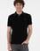 Erkek Slim Fit Polo Yaka Siyah Basic Tişört