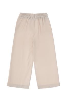 Kız Çocuk Bej Loose Fit Modal Karışımlı Kanvas Pantolon - 50309120011