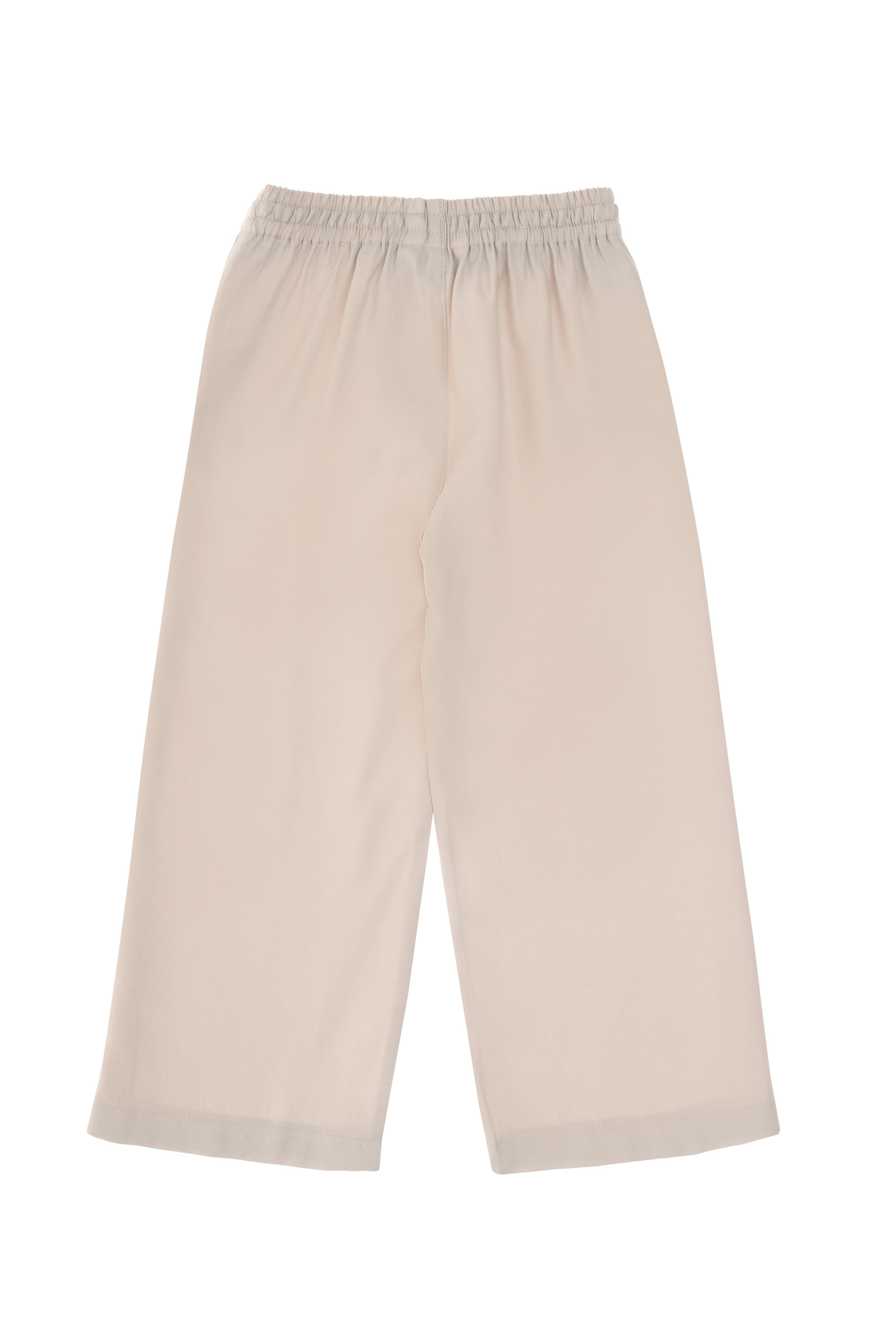 Kız Çocuk Bej Loose Fit Modal Karışımlı Kanvas Pantolon - Image 6