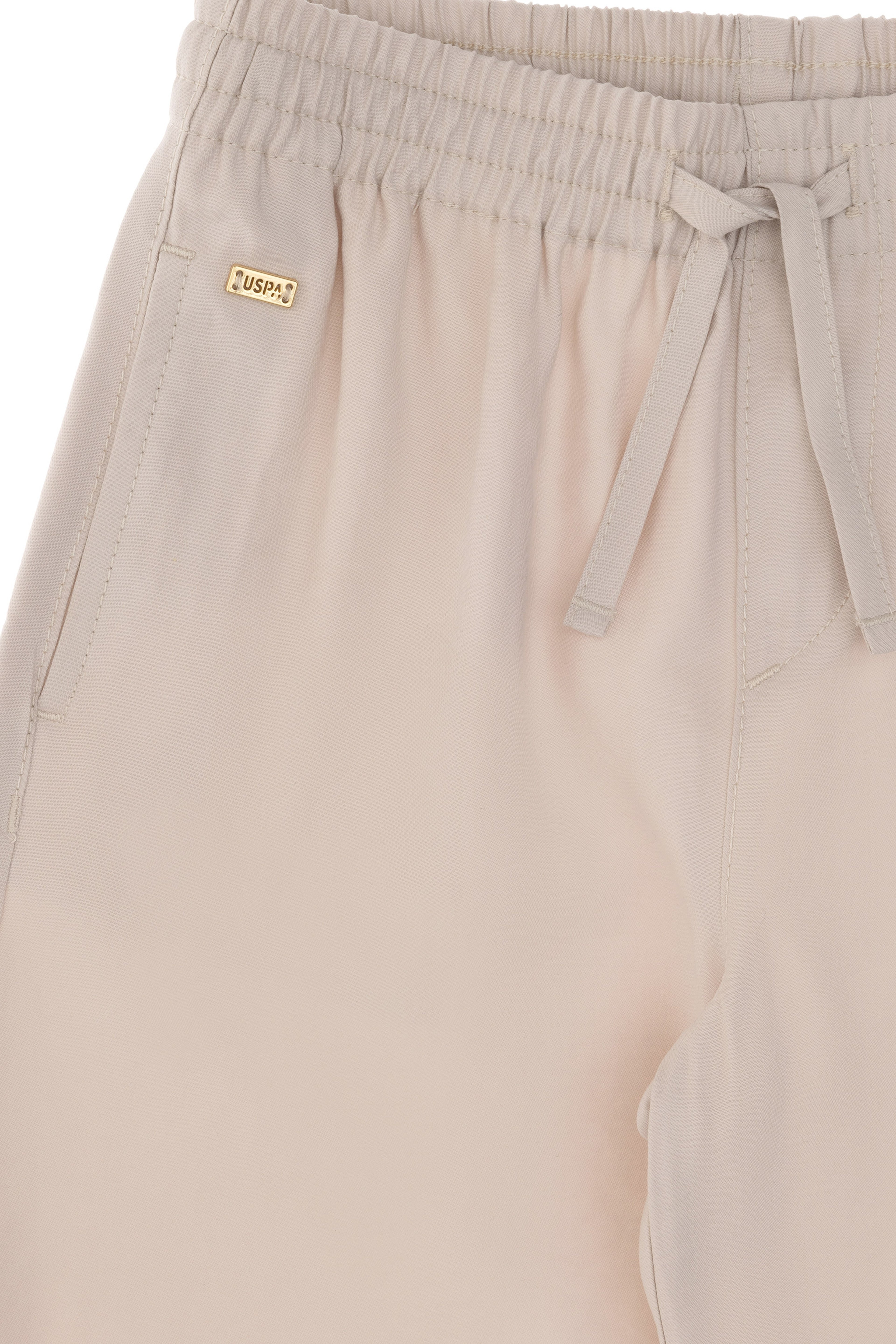 Kız Çocuk Bej Loose Fit Modal Karışımlı Kanvas Pantolon - Image 7