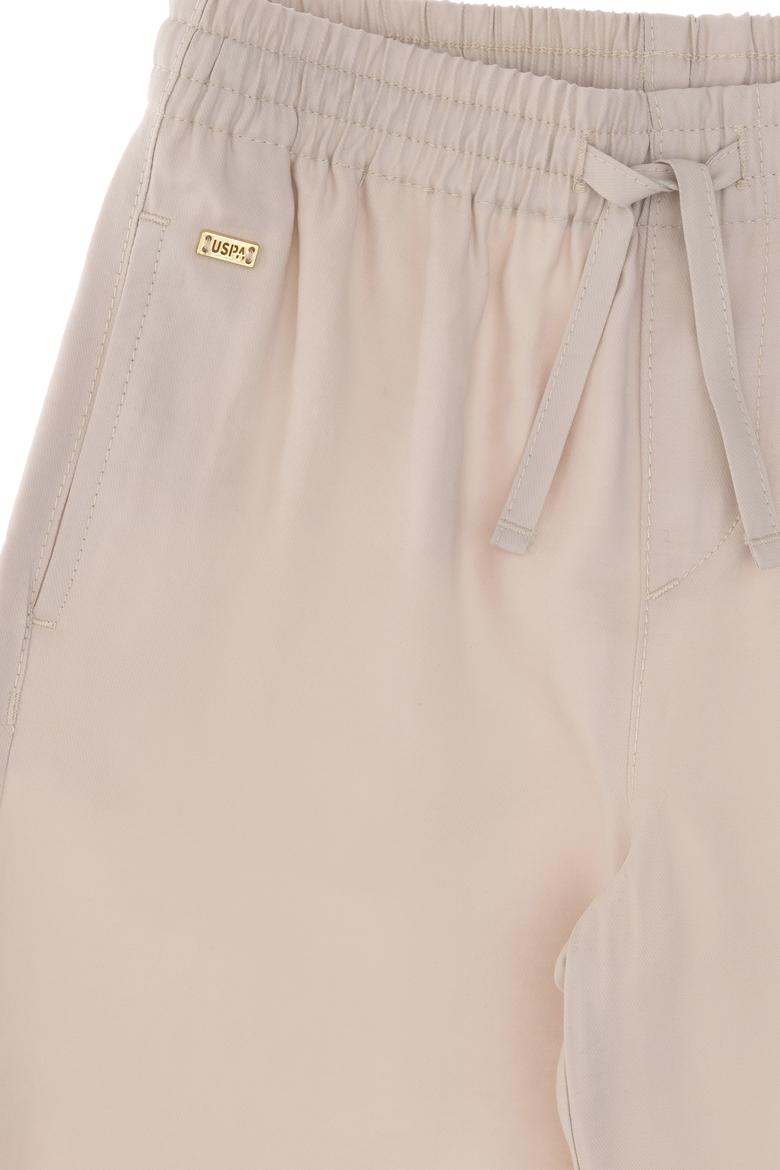 Kız Çocuk Bej Loose Fit Modal Karışımlı Kanvas Pantolon - 50309120011