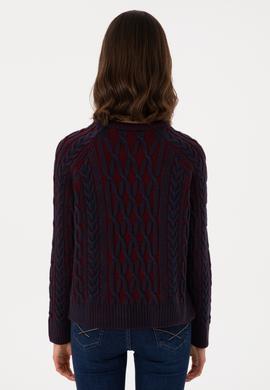 Kadın Lacivert Bisiklet Yaka Kazak - 50293048004