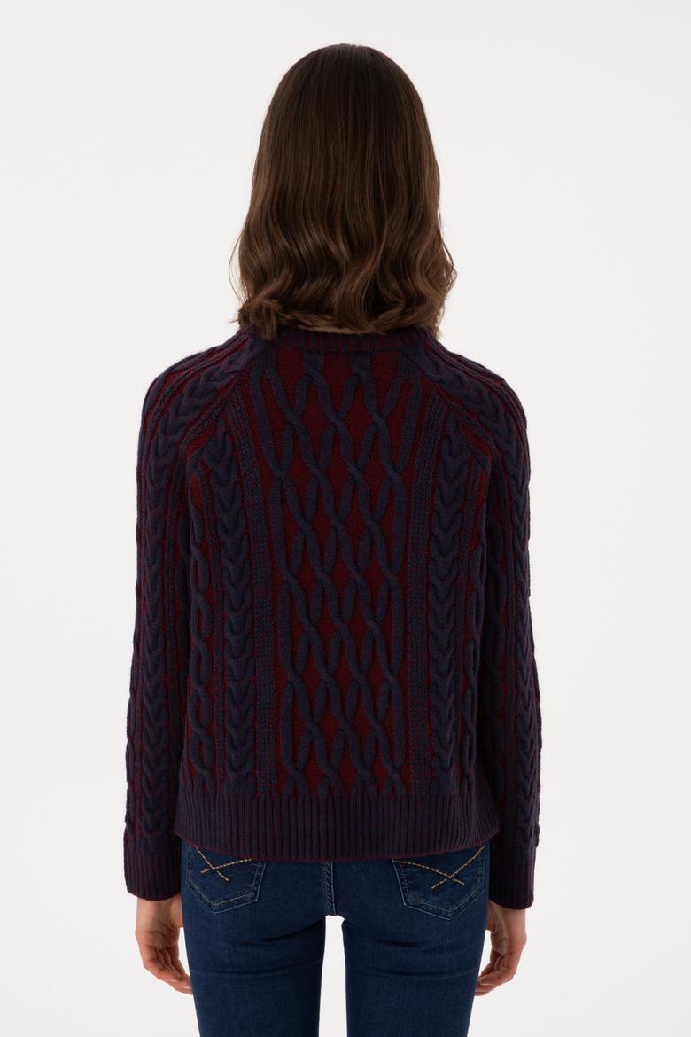 Kadın Lacivert Bisiklet Yaka Kazak - 50293048004